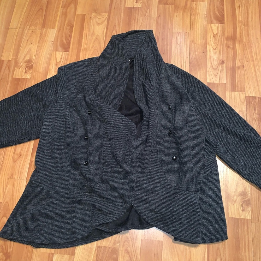 plus gray cardigan